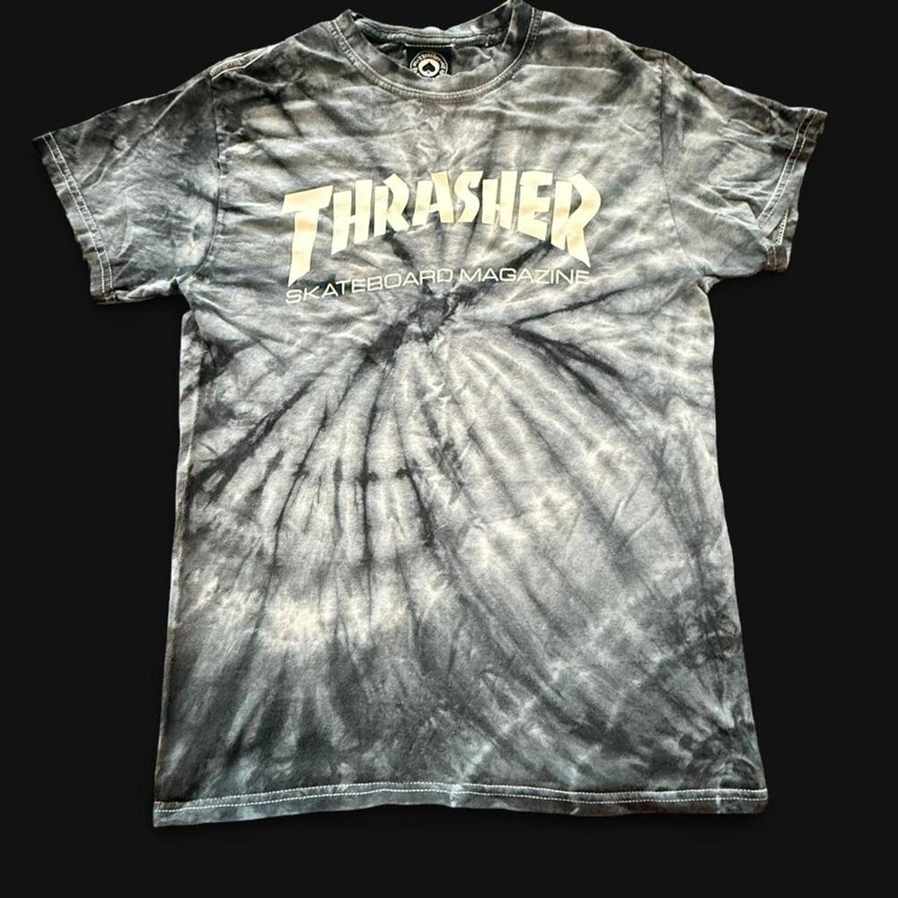 Thrasher bluish and gray tie dye